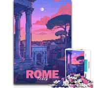 Puzzle 1000 pezzi per adolescenti, giocattolo estetico della città di Roma, gioco intellettuale, un'opera d'arte, giocattoli antistress, 38x26cm (1000 pezzi)