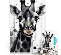 Puzzle 1000 pezzi per adolescenti Giraffa dipinta ad acquerello Vacanza a casa: uccidere il tempo Giocattoli per la decorazione della casa 38x26cm
