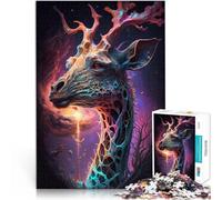 Puzzle 1000 pezzi per adolescenti Giraffa fantastica Antistress Vacanza in patria Uccidere il tempo Migliorare l'amore tra le coppie 38x26cm