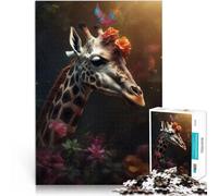 Puzzle 1000 pezzi per adolescenti Giraffe Contemporary Art Giocattoli da gioco per regalo di famiglia è ideale come regalo per tutta la famiglia 75x50cm