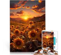 Puzzle 1000 pezzi per adolescenti girasole al tramonto Antistress Vacanza in patria Uccidere il tempo offerte come regali per tutta la famiglia 52x38cm
