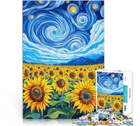 Puzzle 1000 pezzi per adolescenti Girasole Van Gogh Difficile da completare ma divertente e umoristico Decorazioni e regali unici per la casa 38x26cm