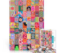 Puzzle 1000 pezzi per adolescenti Giunzione di colori psichedelici Analisi e logica Ogni pezzo è unico - Gioco divertente e stimolante per tutta la famiglia 75x50cm