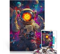 Puzzle 1000 pezzi per adolescenti Gli astronauti vedono il sole Vacanza a casa: uccidere il tempo Gioco educativo per compleanno e Natale 38x26cm
