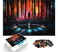 Puzzle 1000 pezzi per adolescenti Guardiani del Bosco Ardente - Portale della Foresta Mistica Sfida difficile Decorazione d'arte per la casa 75x50cm