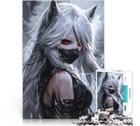 Puzzle 1000 pezzi per adolescenti Guardiano del Lupo Mistico Riduzione dello stress interessante Gioco educativo per compleanno e Natale 50x70cm