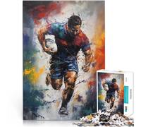 Puzzle 1000 pezzi per adolescenti Guerriero del rugby Giocattolo educativo intellettuale decomprimente Regalo di compleanno, regali, arte murale 75x50cm