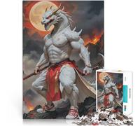 Puzzle 1000 pezzi per adolescenti Guerriero samurai drago Allena il tuo cervello e le tue mani Gioco educativo per compleanno e Natale 75x50cm
