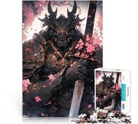 Puzzle 1000 pezzi per adolescenti Guerriero Samurai Drago Allena il tuo cervello e le tue mani Migliorare l'amore tra le coppie 52x38cm