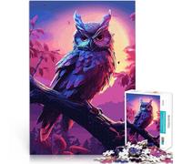 Puzzle 1000 pezzi per adolescenti Gufo acquerello su un ramo Giocattoli Giochi Educativi Antistress Lista dei desideri con Babbo Natale 75x50cm