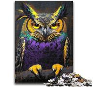 Puzzle 1000 pezzi per adolescenti Gufo Gioco per famiglie Antistress Sfida difficile Adatto per coppie 26x38cm