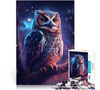 Puzzle 1000 pezzi per adolescenti Gufo sotto la Via Lattea Giocattoli da gioco per regalo di famiglia Migliorare l'amore tra le coppie 75x50cm