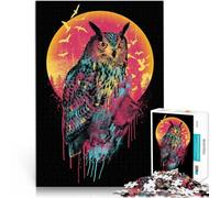 Puzzle 1000 pezzi per adolescenti Gufo Vivido Giocattoli che creano dipendenza e sfidano l'intelligenza del cervello decorazione murale 38x26cm