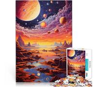 Puzzle 1000 pezzi per adolescenti IA del paesaggio spaziale giocattoli educativi per l'apprendimento Regalo di compleanno, regali, arte murale 75x50cm