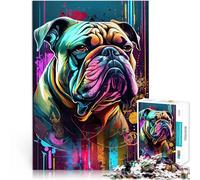Puzzle 1000 pezzi per adolescenti Il Bulldog Gentile Antistress Vacanza in patria Uccidere il tempo Lista dei desideri con Babbo Natale 70x100cm