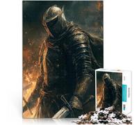 Puzzle 1000 pezzi per adolescenti Il cavaliere oscuro in fiamme Gioco intellettuale giocattolo Giocattoli per la decorazione della casa 52x38cm