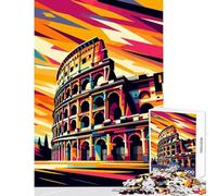 Puzzle 1000 pezzi per adolescenti Il Colosseo Wpap Pop Art Giocattoli antistress Regali di Babbo Natale segreto Gioco impossibile Aiuta l'esercizio del cervello Dimensioni 50x75cm