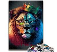 Puzzle 1000 pezzi per adolescenti Il leone con la corona per e dai 14 anni in su Gioco pratico Gioco di Natale Regali 50x75cm
