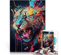 Puzzle 1000 pezzi per adolescenti Il leopardo misterioso Antistress Vacanza in patria Uccidere il tempo Regalo di compleanno, regali, arte murale 52x38cm