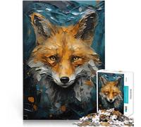 Puzzle 1000 pezzi per adolescenti Impasto Fox Aiuta il cervello ad allenare i giocattoli che creano dipendenza per coltivare la pazienza Opera d'arte 52x38cm