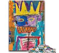 Puzzle 1000 pezzi per adolescenti in stile Basquiat, teschio del re, per bambini dai 14 anni in su, giocattoli educativi e didattici, giochi per famiglie, regalo di compleanno, 26X38CM