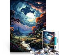 Puzzle 1000 pezzi per adolescenti Incredibile paesaggio colorato Giocattoli Giochi Educativi Antistress per la decorazione della casa 38x26cm