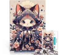 Puzzle 1000 pezzi per adolescenti Kimono giapponese a forma di gatto Rompicapo per Ogni pezzo è unico - Gioco divertente e stimolante per tutta la famiglia 52x38cm