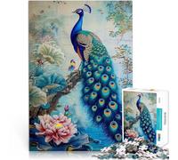 Puzzle 1000 pezzi per adolescenti Kintsugi astratto del pavone Sfida di gioco educativo giocattolo Regalo di compleanno, regali, arte murale 38x52cm