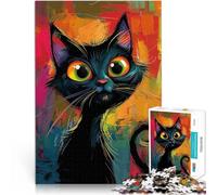 Puzzle 1000 pezzi per adolescenti Kiss Me - Un gatto colorato e buffo Attività per famiglie è ideale come regalo per tutta la famiglia 38x26cm