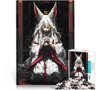 Puzzle 1000 pezzi per adolescenti Kitsune nel santuario, arte vettoriale Gioco a quiz Ogni pezzo è unico - Gioco divertente e stimolante per tutta la famiglia 38x26cm
