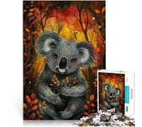 Puzzle 1000 pezzi per adolescenti Koala autunnale Antistress Vacanza in patria Uccidere il tempo Adatto per la decorazione del desktop 52x38cm