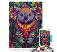 Puzzle 1000 pezzi per adolescenti Koala nell'arte colorata Vacanza a casa: uccidere il tempo è ideale come regalo per tutta la famiglia 75x50cm