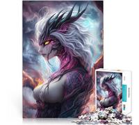 Puzzle 1000 pezzi per adolescenti La donna drago per il giocattolo di sfida del gioco educativo Migliorare l'amore tra le coppie 38x26cm