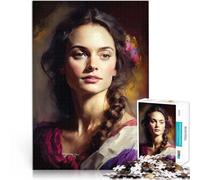 Puzzle 1000 pezzi per adolescenti La donna pittrice per il giocattolo di sfida del gioco educativo Adatto per la decorazione del desktop 38x26cm