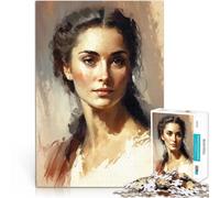 Puzzle 1000 pezzi per adolescenti La donna pittrice per il giocattolo di sfida del gioco educativo Adatto per la decorazione del desktop 52x38cm