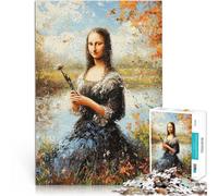 Puzzle 1000 pezzi per adolescenti La Gioconda ispirata agli impressionisti Giochi educativi fai da te Gioco educativo per compleanno e Natale 75x50cm