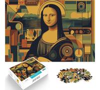 Puzzle 1000 pezzi per adolescenti La Gioconda nell'arte geometrica Giocattoli da gioco Ogni pezzo è unico - Gioco divertente e stimolante per tutta la famiglia 38x26cm