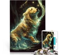 Puzzle 1000 pezzi per adolescenti La magia del cane Golden Retriever Regali di giochi impegnativi Giocattoli per la decorazione della casa 75x50cm