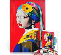 Puzzle 1000 pezzi per adolescenti La ragazza con l'orecchino di perla - Arte moderna Analisi e logica Giocattoli per la decorazione della casa 75x50cm