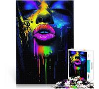Puzzle 1000 pezzi per adolescenti Labbra al neon Antistress Vacanza in patria Uccidere il tempo Giocattoli per la decorazione della casa 52x38cm