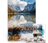 Puzzle 1000 pezzi per adolescenti Lago di Dobbiaco II Antistress Vacanza in patria Uccidere il tempo Migliorare l'amore tra le coppie 38x26cm