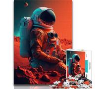 Puzzle 1000 pezzi per adolescenti L'astronauta marziano Puzzle per adolescenti gioco per famiglie antistress sfida difficile adatto alle coppie 75x50cm