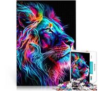 Puzzle 1000 pezzi per adolescenti Leone colorato Giocattolo educativo intellettuale decomprimente Migliorare l'amore tra le coppie 38x26cm