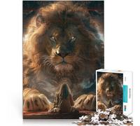 Puzzle 1000 pezzi per adolescenti Leone della Saggezza Giocattolo educativo intellettuale decomprimente con poster abbinato e foglio di quiz 52x38cm