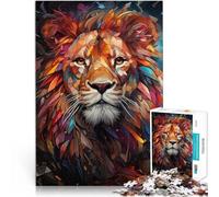 Puzzle 1000 pezzi per adolescenti Leone maestoso cubista per il giocattolo di sfida del gioco educativo Migliorare l'amore tra le coppie 50x70cm