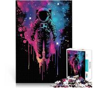 Puzzle 1000 pezzi per adolescenti Linea artistica di astronauta cosmico Analisi e logica Decorazione murale Regali unici per compleanno e Natale 75x50cm