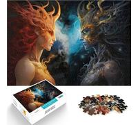 Puzzle 1000 pezzi per adolescenti Luce e oscurità Giocattoli educativi per l'apprendimento Giochi per famiglie Interazione genitore-figlio 52x38cm