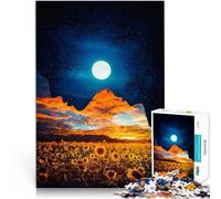 Puzzle 1000 pezzi per adolescenti Luna della dualità notte-giorno Sfida difficile Ogni pezzo è unico - Gioco divertente e stimolante per tutta la famiglia 52x38cm