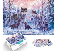 Puzzle 1000 pezzi per adolescenti Lupo artico Giocattoli che creano dipendenza e sfidano l'intelligenza del cervello Adatto alle coppie 38x26cm
