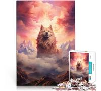 Puzzle 1000 pezzi per adolescenti Lupo del folklore cosmico Gioco intellettuale giocattolo Collezione di artisti, Belle arti 75x50cm
